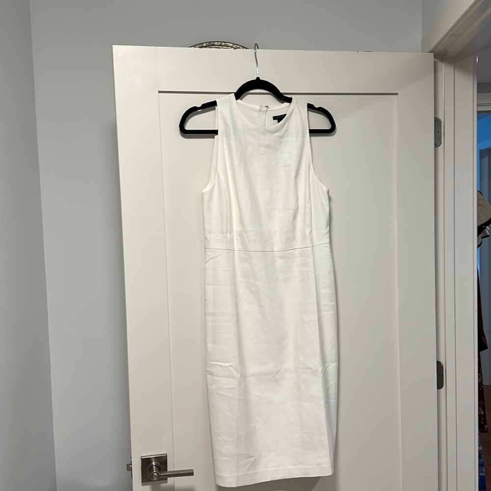 White linen Ann Taylor dress- nwt